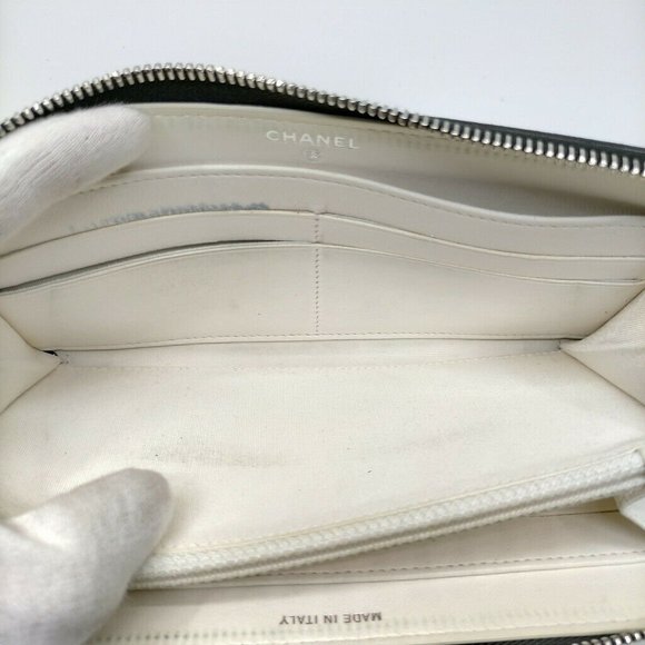 Chanel Zippy Wallet Black Lamb Skin - Picture 6 of 9